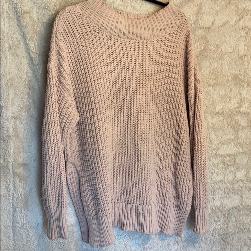 Light pink woven sweater